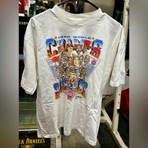 1990 Detroit Pistons world Champions back 2 back T shirt